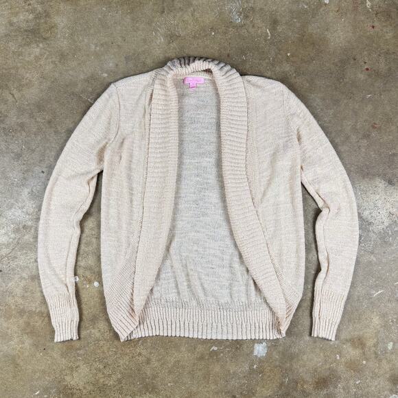 Lilly Pulitzer Brookside Cardigan Sweater Women’s Small Open‎ Front Light Pink - Picture 1 of 10